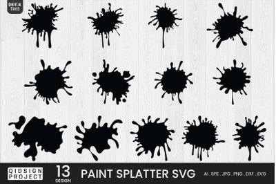Paint Splatter Svg | 13 Variations