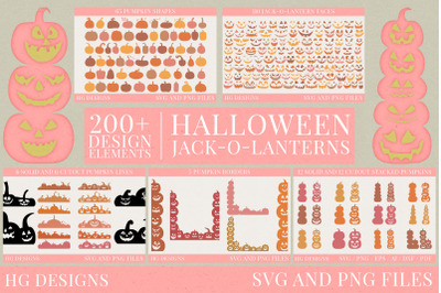 Halloween Jack-O-Lantern SVG And PNG Kit
