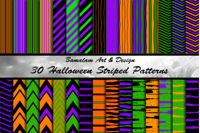 30 Halloween Striped Patterns