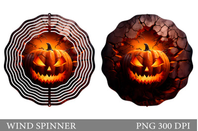 Halloween Scary Pumpkin Wind Spinner Sublimation