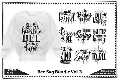 Bee Svg Bundle Vol-3