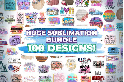 Huge Sublimation Bundle - 100 Sublimation PNG Designs