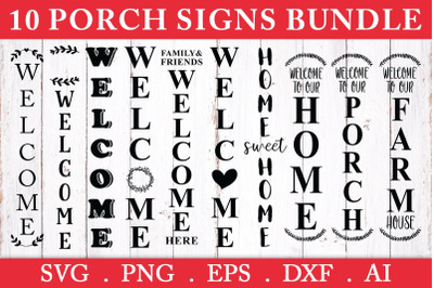 Porch signs SVG Bundle, Welcome Porch Sign SVG