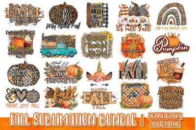 Fall Sublimation Bundle - Autumn PNG Sublimation