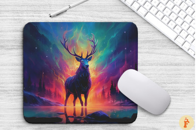 Aurora Borealis Deermouse Pad