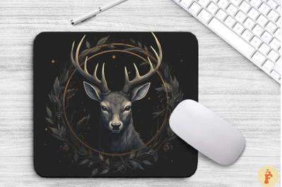 Vintage Mysticism Deer Mouse Pad