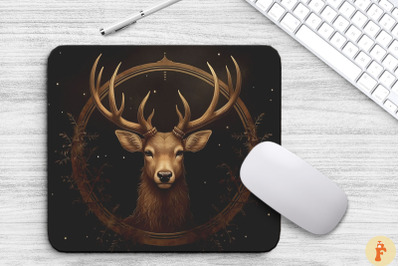 Vintage Mysticism Deer Mouse Pad