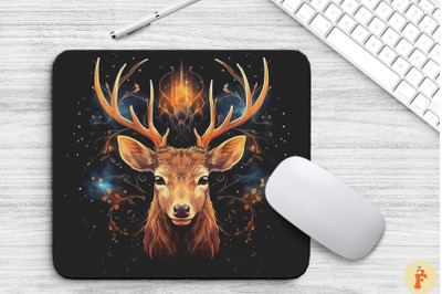 Beautiful Deer With Golden Antlers Glow