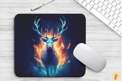 Holy Enormous White Buck Mouse Pad