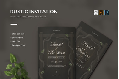 Rustic - Wedding Invitation