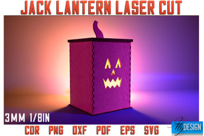 Jack o Lantern Laser Cut SVG | Laser Lantern SVG Design | CNC Files