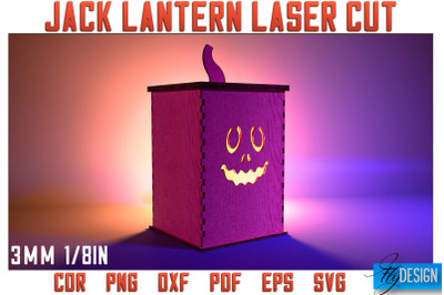 Jack o Lantern Laser Cut SVG | Laser Lantern SVG Design | CNC Files