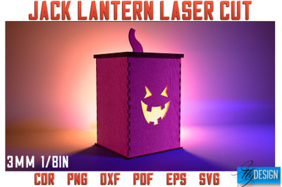 Jack o Lantern Laser Cut SVG | Laser Lantern SVG Design | CNC Files