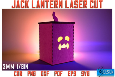 Jack o Lantern Laser Cut SVG | Laser Lantern SVG Design | CNC Files