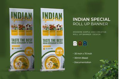 Indian Special Food - Roll Up Banner