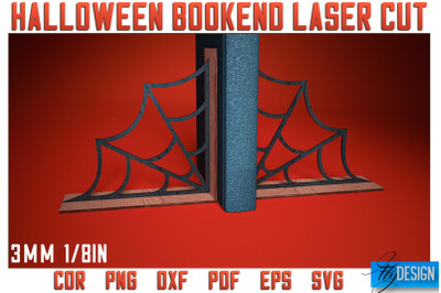 Halloween Bookend Laser Cut SVG | Halloween Laser Cut SVG Design | CNC