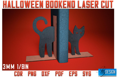 Halloween Bookend Laser Cut SVG | Halloween Laser Cut SVG Design | CNC