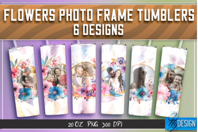 Flowers Photo Frame Tumblers Bundle| Photo Frame Wrap 20 oz v.1