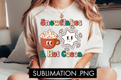 Snowflakes And Hot Cocoa Sublimation PNG