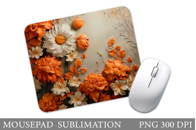 Flowers Mouse Pad. 3D Flowers Mouse Pad Sublimation