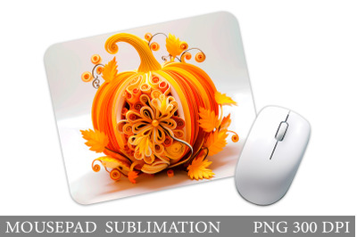 Pumpkin Quilling Mouse Pad. Pumpkin Mouse Pad Sublimation