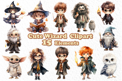 Magic Wizard clipart Cute Wizard Clipart Wizard characters