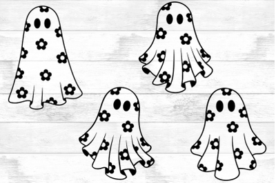 Daisy Ghost SVG PNG, Cute Ghost Halloween, Halloween Shirt SVG.