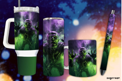 Halloween Frankenstein Wrap Bundle | Tumbler | Mug | Pen