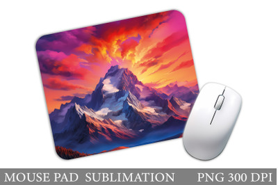 Mountains Mouse Pad. Sunset Mouse Pad Sublimation