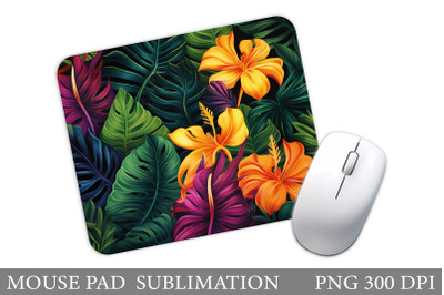 Tropical Leaves Mouse Pad. Tropical Mouse Pad Sublimation