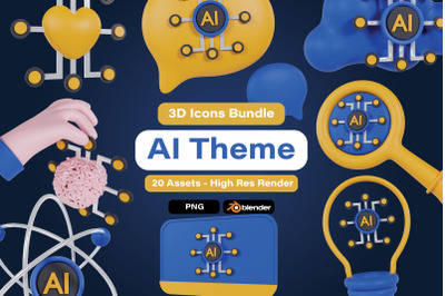 3d elements AI icon, 3d ai icons, 3d icons for tech, 3d icons for UI/U