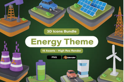 3d elements eco energy icon, 3d eco icons