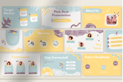 Smooth Baby Simple Abstract Pitch Deck Presentation