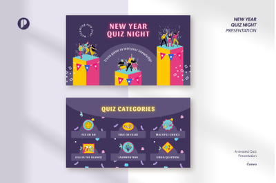 Dark Purple New Year Quiz Night Presentation