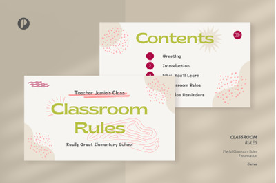 Soft Playful Classroom Rules Presentation