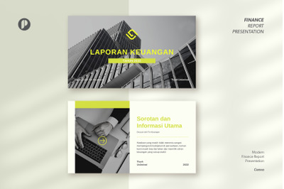 Lemonade Grayscale Modern Financial Report Presentation