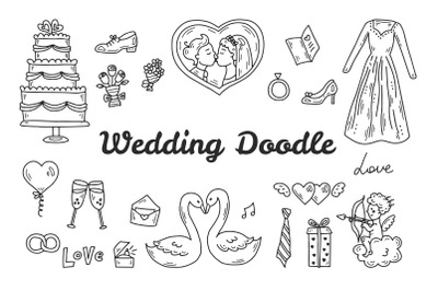 Wedding Doodle Clipart