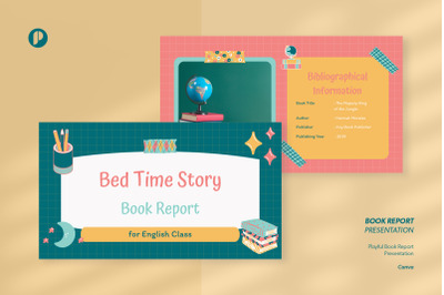 Colorful Candy Playful Book Report Presentation Template