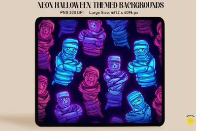 Neon Mummies Wrapped In Glowing Bandages