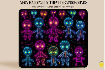 Neon Voodoo Dolls Glowing Halloween