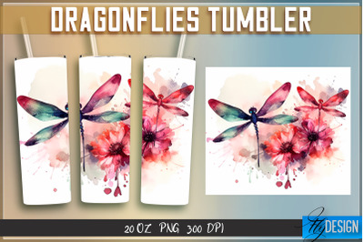 Dragonflies Tumblers Wrap 20 oz v.1