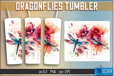 Dragonflies Tumblers Wrap 20 oz v.1