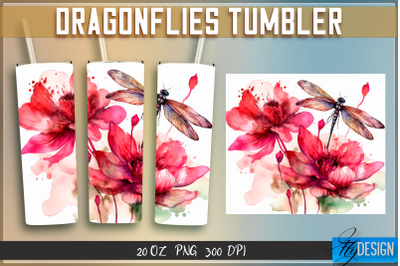 Dragonflies Tumblers Wrap 20 oz v.1