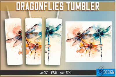 Dragonflies Tumblers Wrap 20 oz v.1