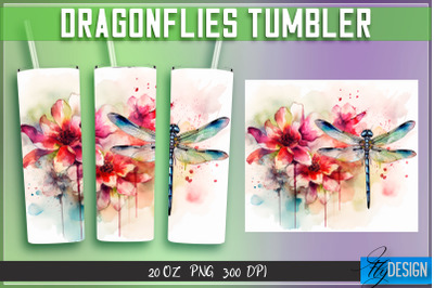 Dragonflies Tumblers Wrap 20 oz v.2