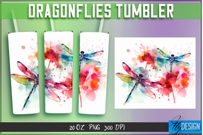 Dragonflies Tumblers Wrap 20 oz v.2