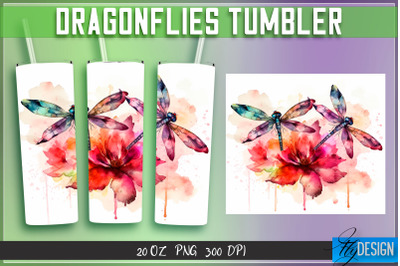 Dragonflies Tumblers Wrap 20 oz v.2