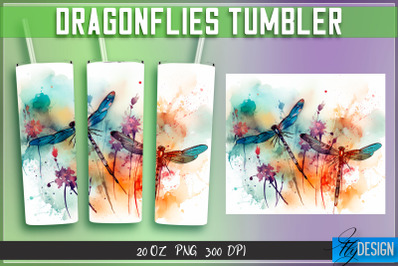 Dragonflies Tumblers Wrap 20 oz v.2