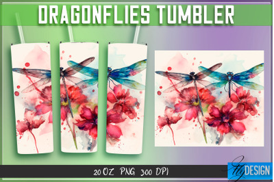 Dragonflies Tumblers Wrap 20 oz v.2