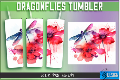 Dragonflies Tumblers Wrap 20 oz v.2